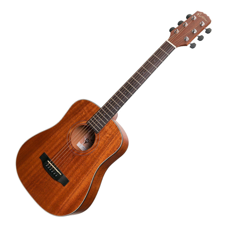 MNBT-15-MOP-Martinez 'Natural Series' Mahogany Top Acoustic-Electric Babe Traveller Guitar (Open Pore)-Living Music