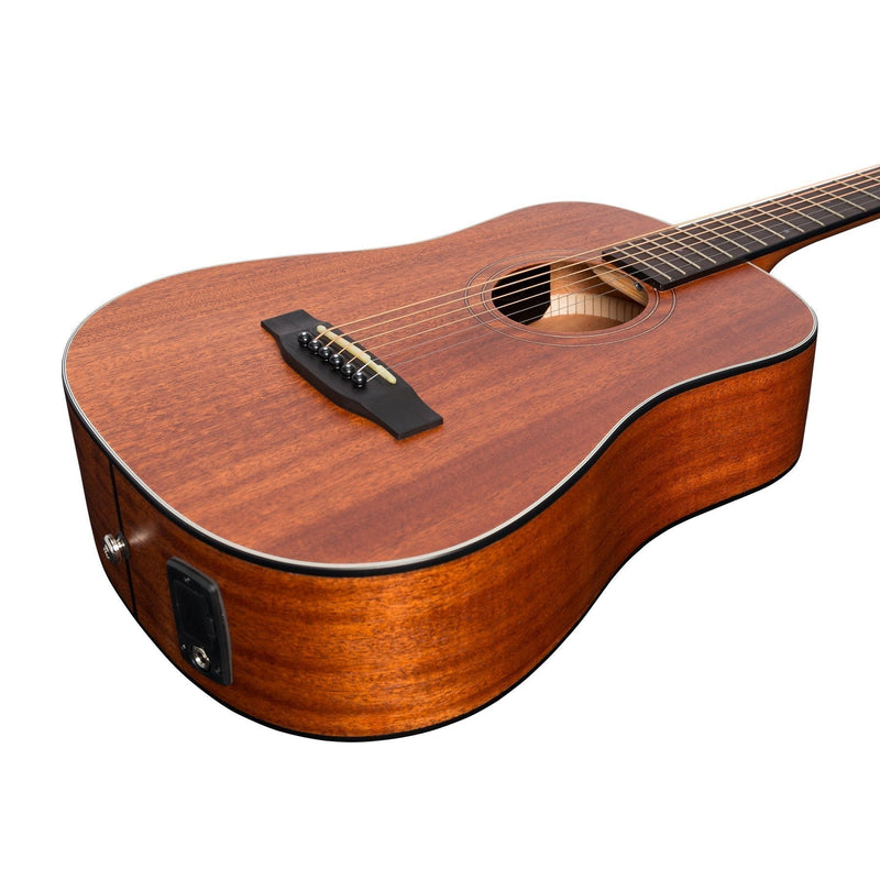 MNBT-15-MOP-Martinez 'Natural Series' Mahogany Top Acoustic-Electric Babe Traveller Guitar (Open Pore)-Living Music