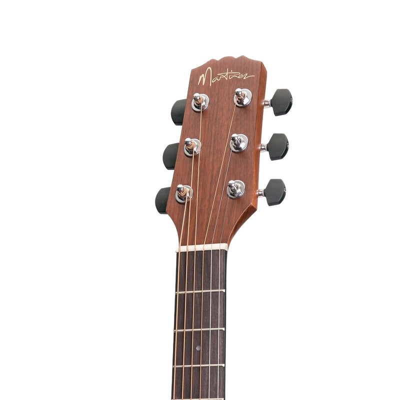 MNBT-15-MOP-Martinez 'Natural Series' Mahogany Top Acoustic-Electric Babe Traveller Guitar (Open Pore)-Living Music