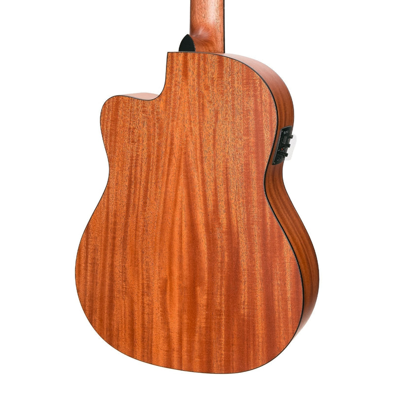 MNCC-15-MOP-Martinez 'Natural Series' Mahogany Top Acoustic-Electric Classical Cutaway Guitar (Open Pore)-Living Music