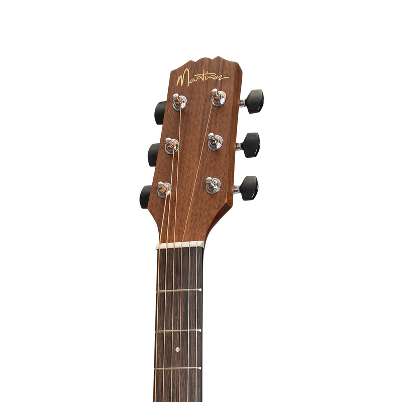 MNDC-15-MOP-Martinez 'Natural Series' Mahogany Top Acoustic-Electric Dreadnought Cutaway Guitar (Open Pore)-Living Music