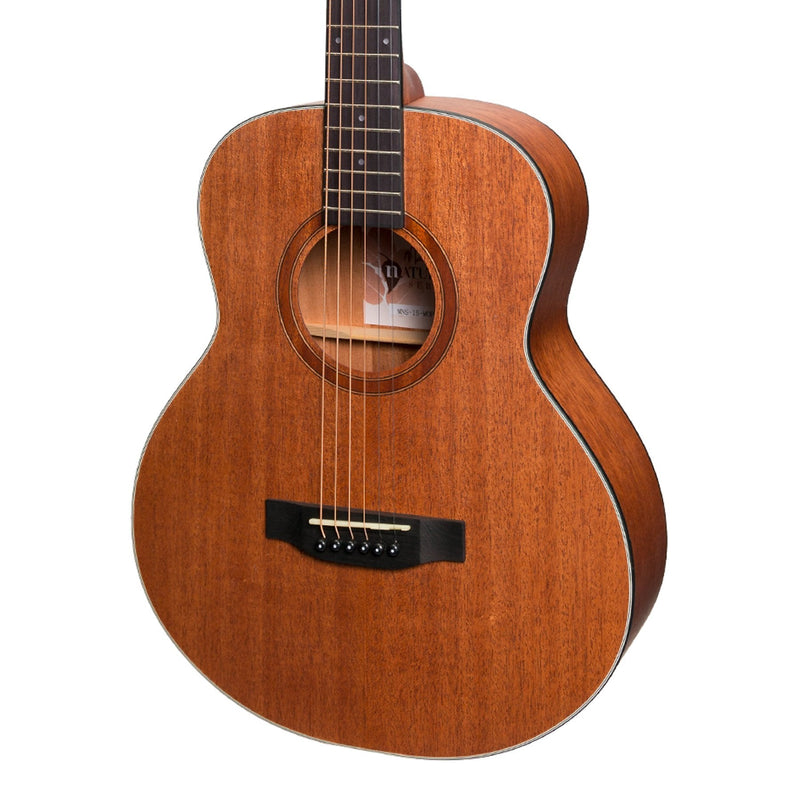 MNS-15-MOP-Martinez 'Natural Series' Mahogany Top Acoustic-Electric Mini Short Scale Guitar (Open Pore)-Living Music