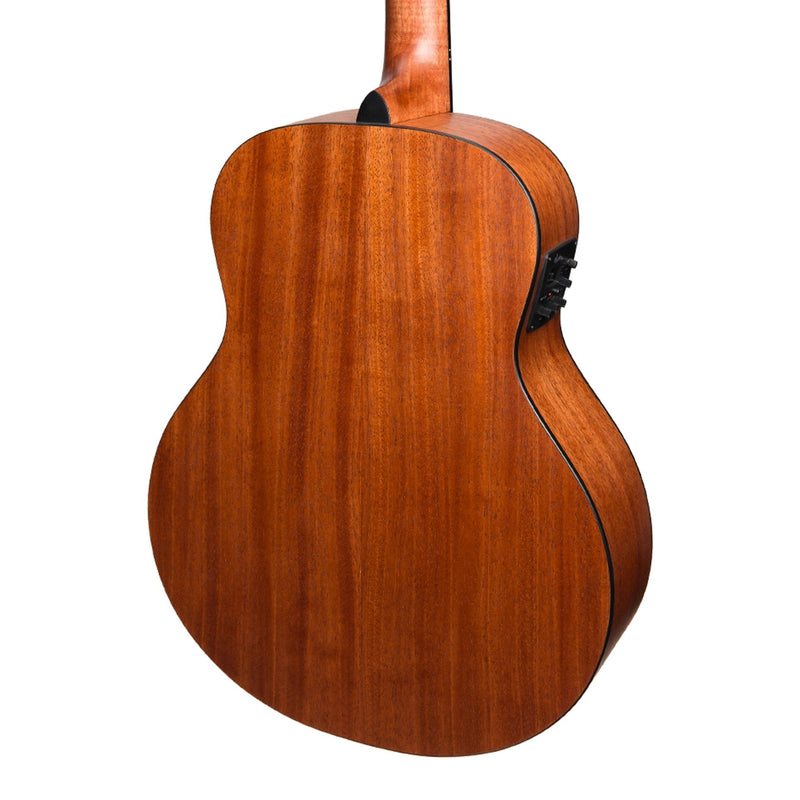 MNS-15-MOP-Martinez 'Natural Series' Mahogany Top Acoustic-Electric Mini Short Scale Guitar (Open Pore)-Living Music