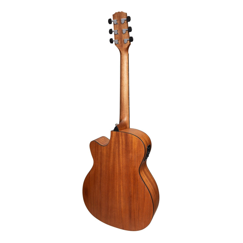 MNFC-15-MOP-Martinez 'Natural Series' Mahogany Top Acoustic-Electric Small Body Cutaway Guitar (Open Pore)-Living Music