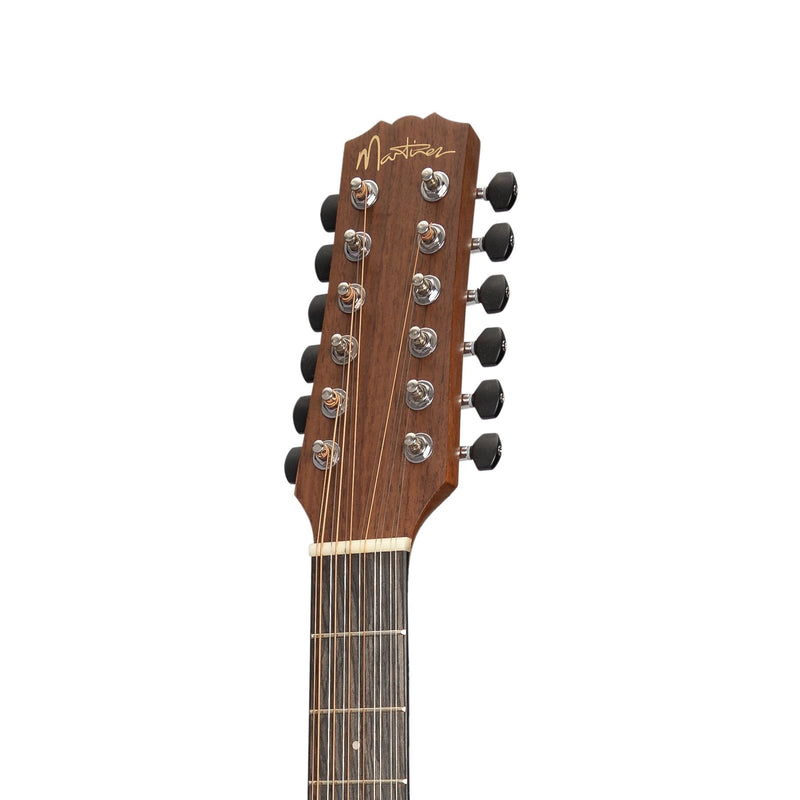 -Martinez 'Natural Series' Solid Mahogany Top 12-String Acoustic-Electric Small Body Cutaway Guitar (Open Pore) *Left-hand option Available-Living Music
