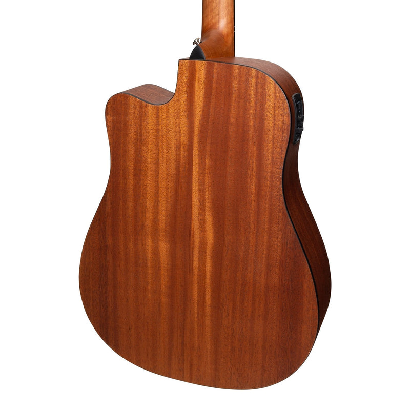 -Martinez 'Natural Series' Solid Spruce Top 12-String Acoustic-Electric Dreadnought Cutaway Guitar (Open Pore)-Living Music