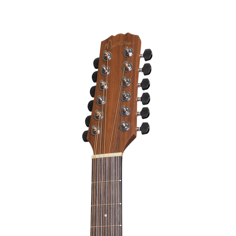 -Martinez 'Natural Series' Solid Spruce Top 12-String Acoustic-Electric Dreadnought Cutaway Guitar (Open Pore)-Living Music