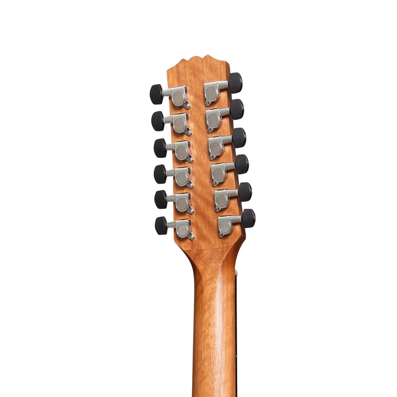 -Martinez 'Natural Series' Solid Spruce Top 12-String Acoustic-Electric Dreadnought Cutaway Guitar (Open Pore)-Living Music