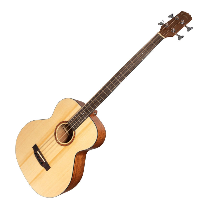 -Martinez 'Natural Series' Solid Spruce Top Acoustic-Electric Bass Guitar (Open Pore)-Living Music