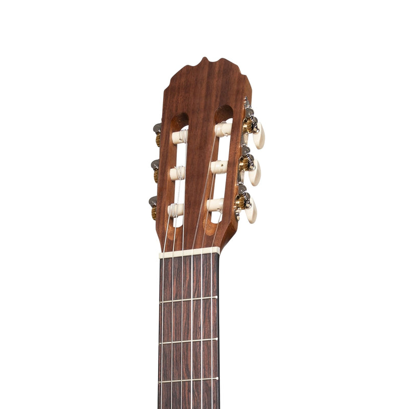 -Martinez 'Natural Series' Solid Spruce Top Acoustic-Electric Classical Cutaway Guitar (Open Pore)-Living Music