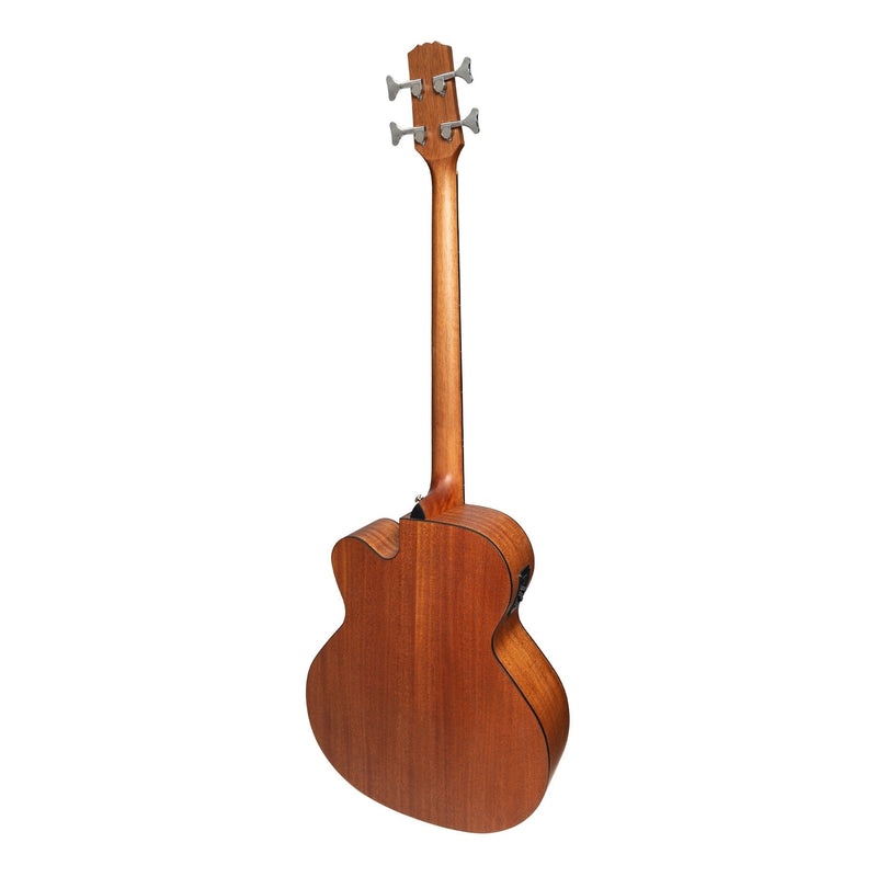 -Martinez 'Natural Series' Solid Spruce Top Acoustic-Electric Cutaway Bass Guitar (Open Pore)-Living Music