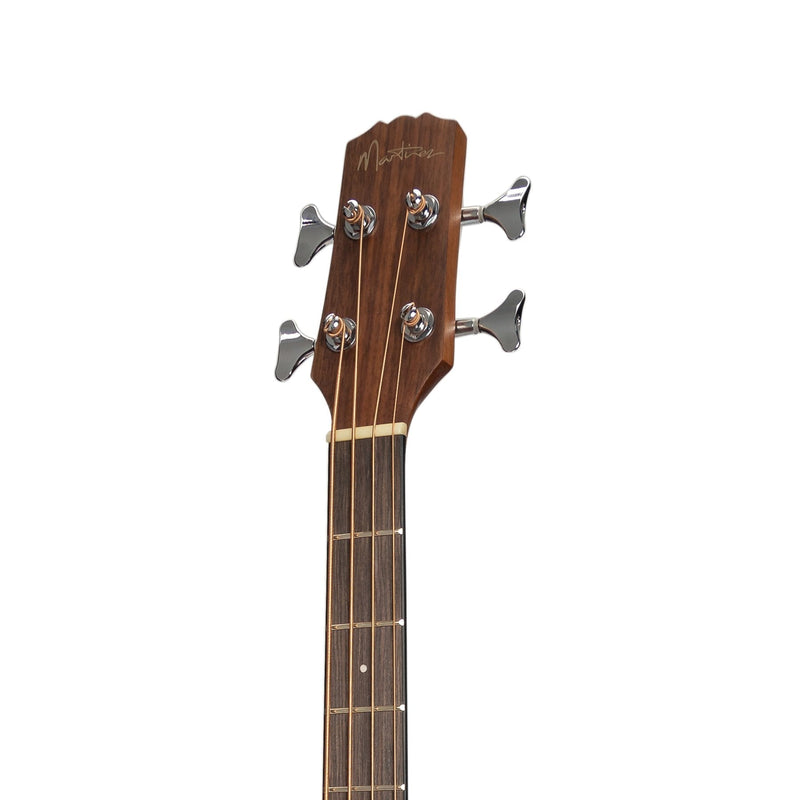 -Martinez 'Natural Series' Solid Spruce Top Acoustic-Electric Cutaway Bass Guitar (Open Pore)-Living Music