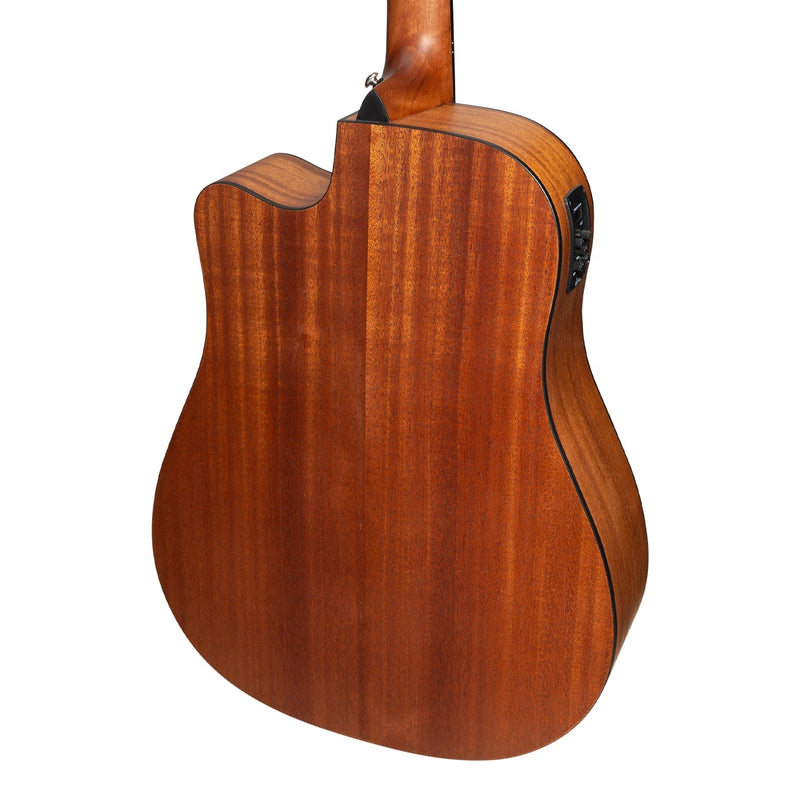 -Martinez 'Natural Series' Spruce Top 12-String Acoustic-Electric Dreadnought Cutaway Guitar (Open Pore)-Living Music