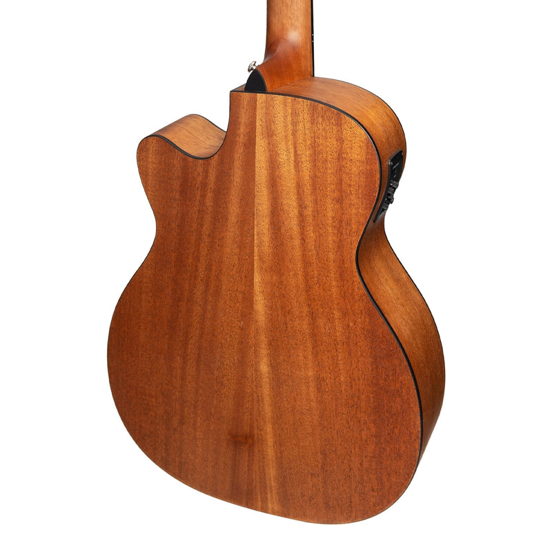-Martinez 'Natural Series' Spruce Top 12-String Acoustic-Electric Small Body Cutaway Guitar (Open Pore)-Living Music