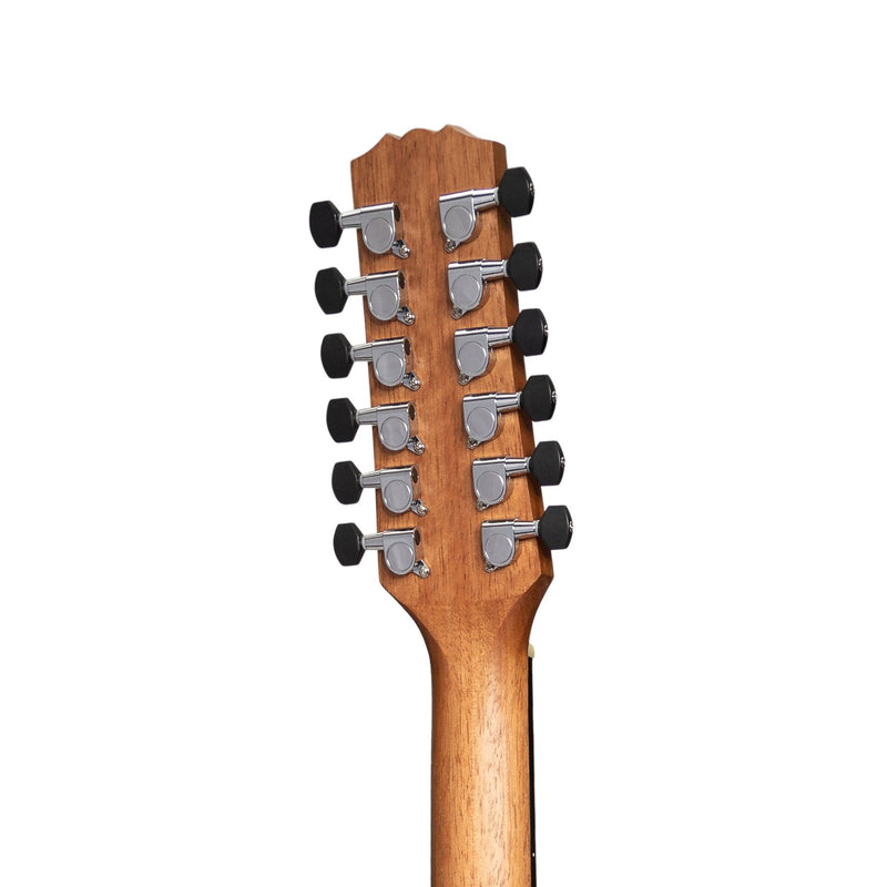 -Martinez 'Natural Series' Spruce Top 12-String Acoustic-Electric Small Body Cutaway Guitar (Open Pore)-Living Music