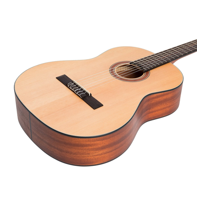 MNC-15-SOP-Martinez 'Natural Series' Spruce Top Acoustic Classical Guitar (Open Pore)-Living Music