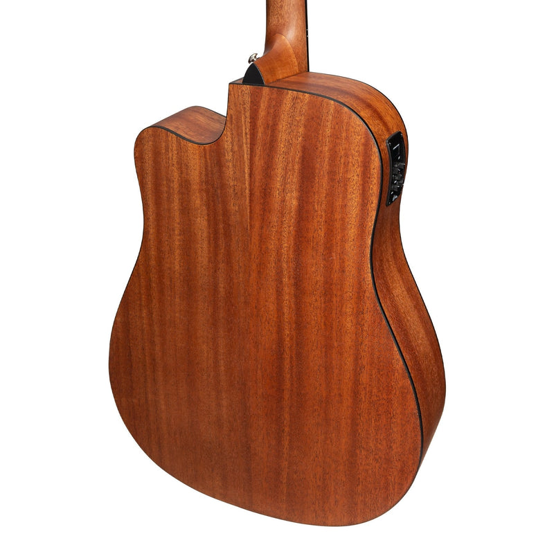 MNDC-15-SOP-Martinez 'Natural Series' Spruce Top Acoustic-Electric Dreadnought Cutaway Guitar (Open Pore)-Living Music