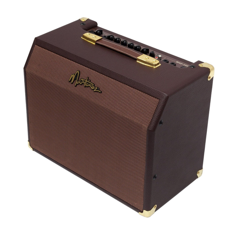 -Martinez Retro-Style 25 Watt Acoustic Guitar Amplifier with Reverb (Brown Vinyl)-Living Music