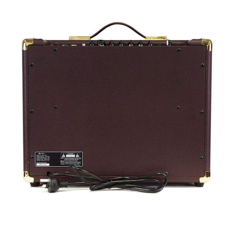 -Martinez Retro-Style 25 Watt Acoustic Guitar Amplifier with Reverb (Brown Vinyl)-Living Music