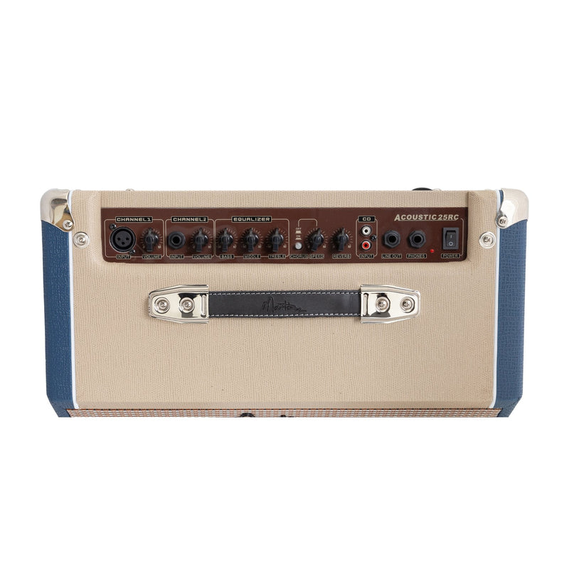 -Martinez Retro-Style 25 Watt Acoustic Guitar Amplifier with Reverb & Chorus-Living Music