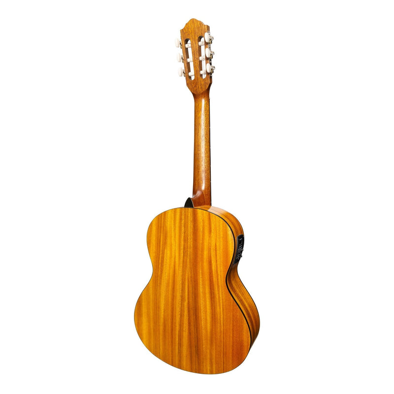 MP-SJ34PT-KOA-Martinez 'Slim Jim' 3/4 Size Electric Classical Guitar Pack with Pickup/Tuner (Koa)-Living Music