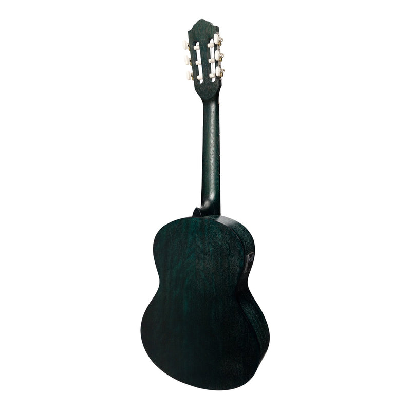 -Martinez 'Slim Jim' 3/4 Size Student Classical Guitar Pack with Built In Tuner (Blue)-Living Music