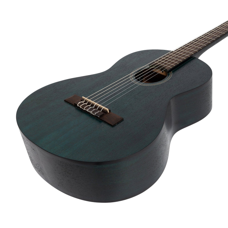 MP-SJ34T-BLU-Martinez 'Slim Jim' 3/4 Size Student Classical Guitar Pack with Built In Tuner (Blue)-Living Music