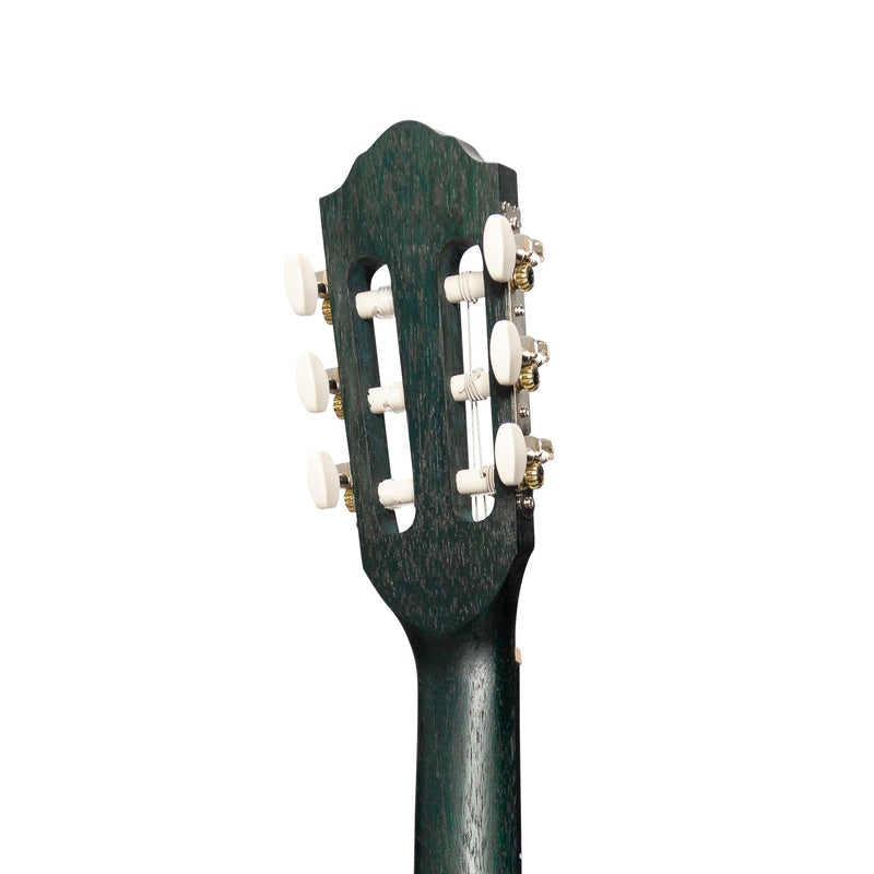 -Martinez 'Slim Jim' 3/4 Size Student Classical Guitar Pack with Built In Tuner (Blue)-Living Music