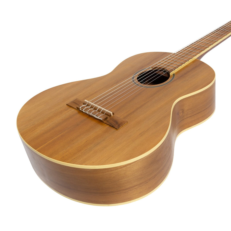 MP-SJ34T-JTK-Martinez 'Slim Jim' 3/4 Size Student Classical Guitar Pack with Built In Tuner (Jati-Teakwood)-Living Music