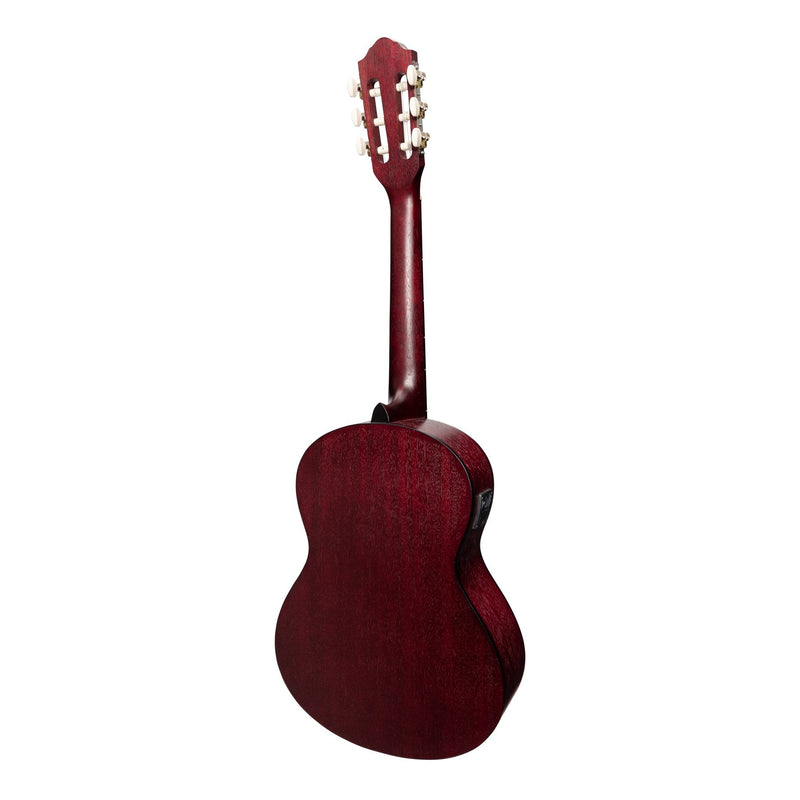 MP-SJ34T-RED-Martinez 'Slim Jim' 3/4 Size Student Classical Guitar Pack with Built In Tuner (Red)-Living Music
