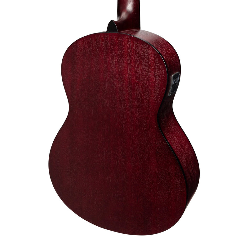 -Martinez 'Slim Jim' 3/4 Size Student Classical Guitar Pack with Built In Tuner (Red)-Living Music