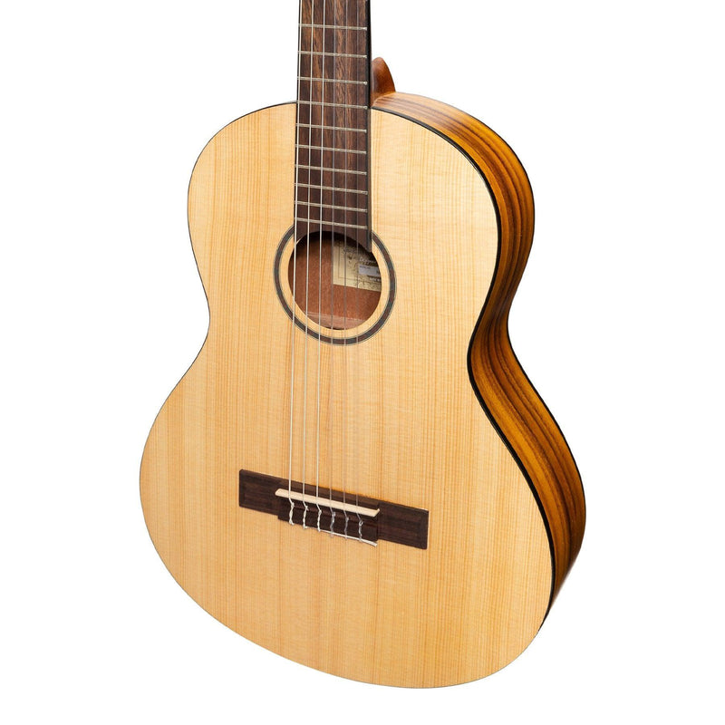 -Martinez 'Slim Jim' 3/4 Size Student Classical Guitar Pack with Built In Tuner (Spruce/Koa)-Living Music