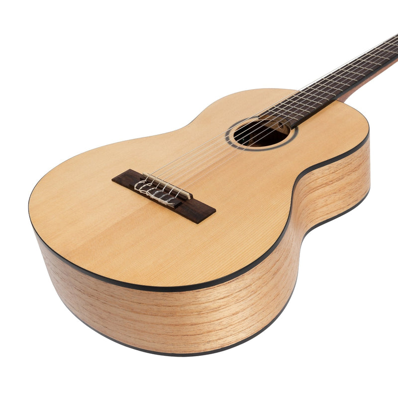 -Martinez 'Slim Jim' 3/4 Size Student Classical Guitar Pack with Built In Tuner (Spruce/Mahogany)-Living Music