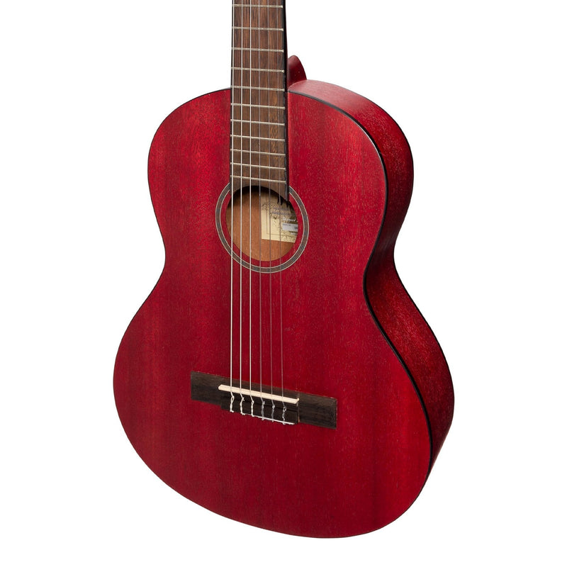 MP-SJ34T-PNK-Martinez 'Slim Jim' 3/4 Size Student Classical Guitar Pack with Built In Tuner (Strawberry Pink)-Living Music