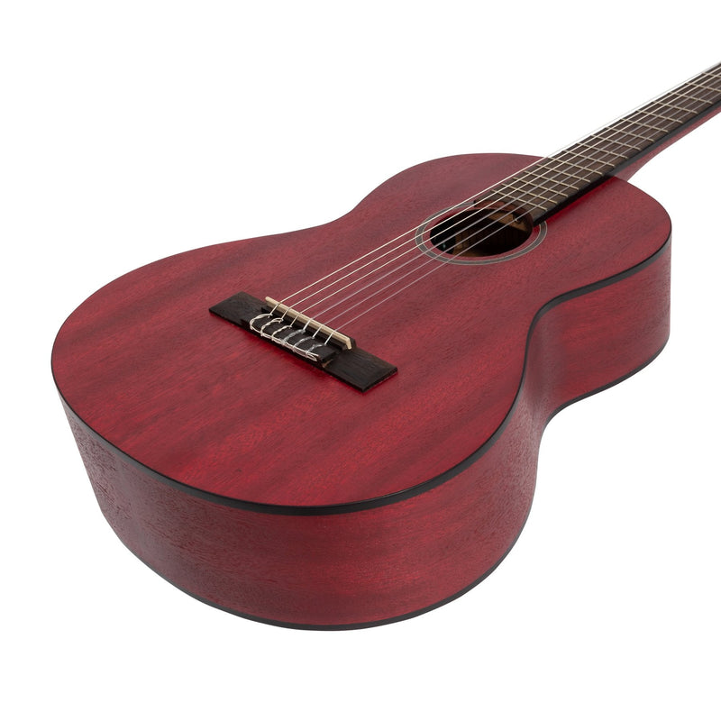 MP-SJ34T-PNK-Martinez 'Slim Jim' 3/4 Size Student Classical Guitar Pack with Built In Tuner (Strawberry Pink)-Living Music