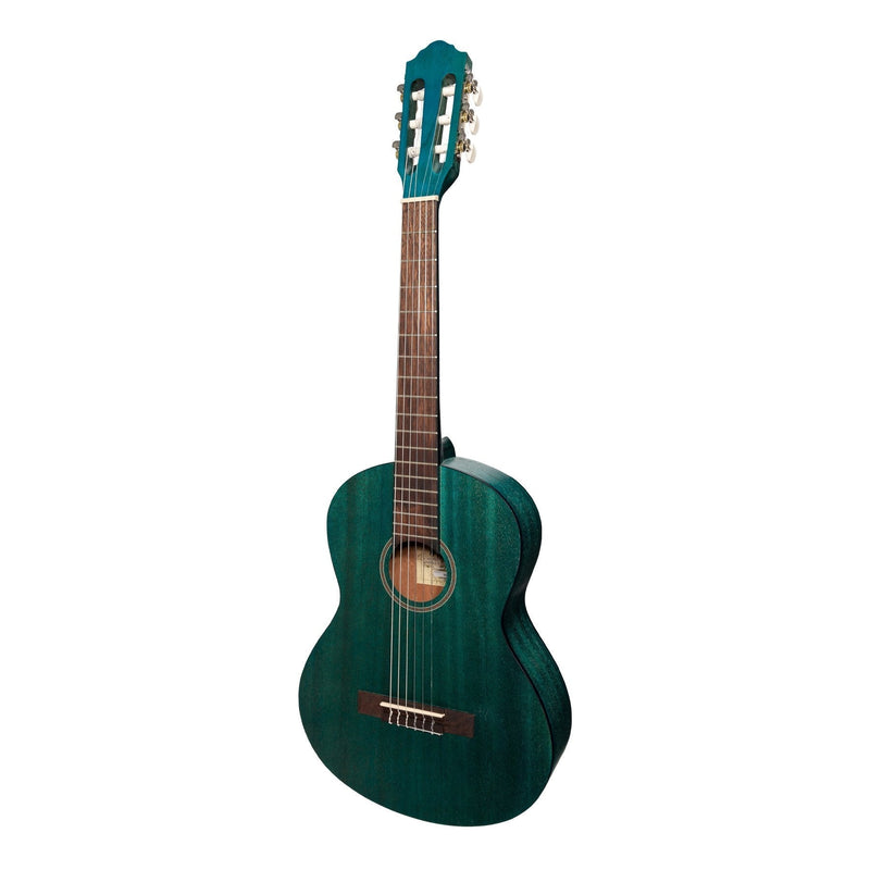 MP-SJ34T-TGR-Martinez 'Slim Jim' 3/4 Size Student Classical Guitar Pack with Built In Tuner (Teal Green)-Living Music