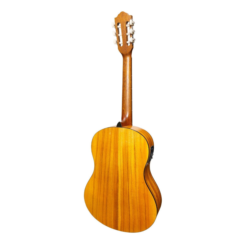 MP-SJ44PT-KOA-Martinez 'Slim Jim' Full Size Electric Classical Guitar Pack with Pickup/Tuner (Koa)-Living Music