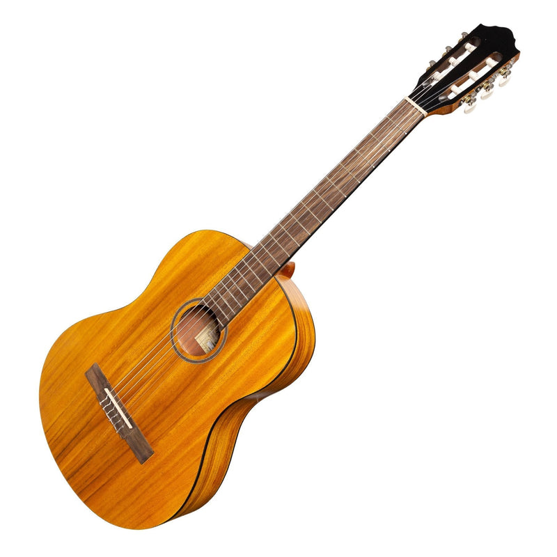 -Martinez 'Slim Jim' Full Size Electric Classical Guitar Pack with Pickup/Tuner (Koa)-Living Music
