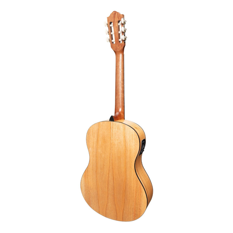 MP-SJ44PT-MWD-Martinez 'Slim Jim' Full Size Electric Classical Guitar Pack with Pickup/Tuner (Mindi-Wood)-Living Music