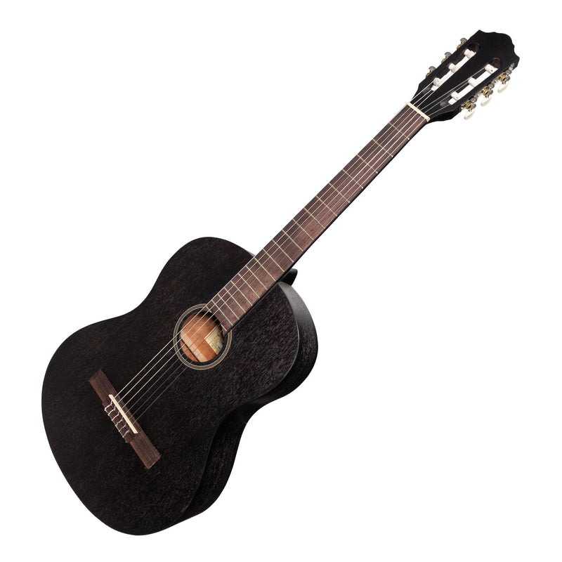 MP-SJ44T-BLK-Martinez 'Slim Jim' Full Size Student Classical Guitar Pack with Built In Tuner (Black)-Living Music