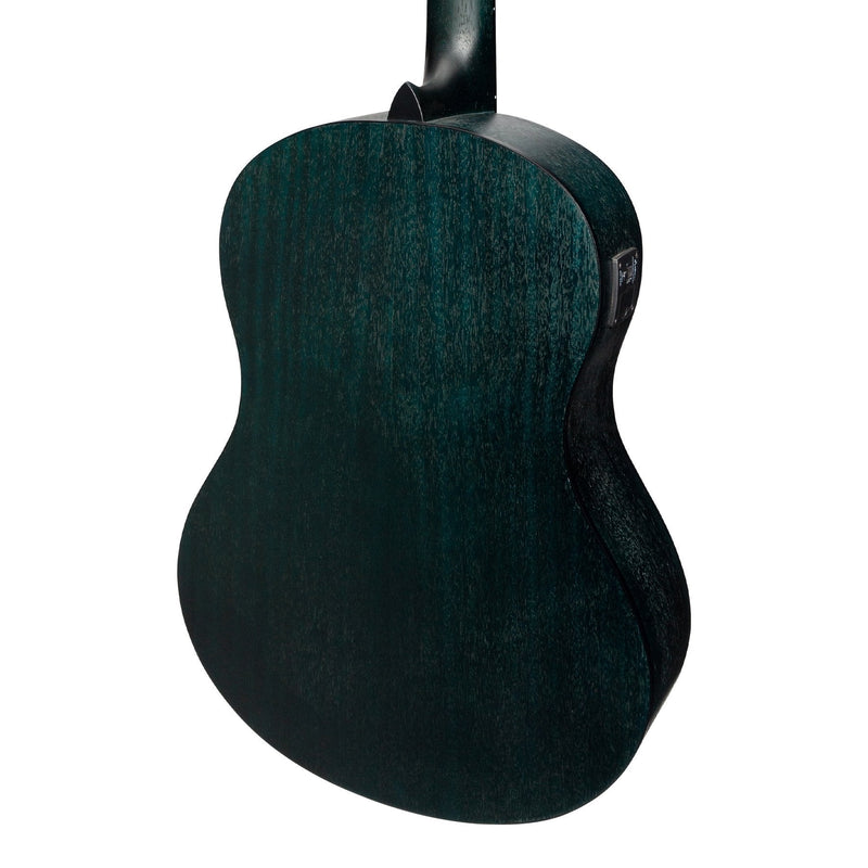 -Martinez 'Slim Jim' Full Size Student Classical Guitar Pack with Built In Tuner (Blue)-Living Music