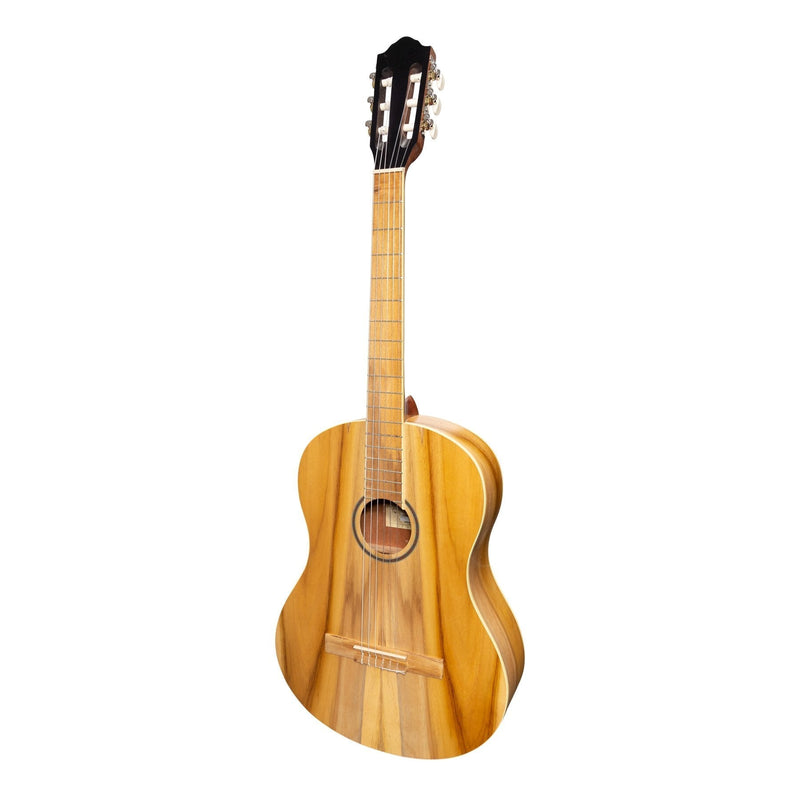 -Martinez 'Slim Jim' Full Size Student Classical Guitar Pack with Built In Tuner (Jati-Teakwood)-Living Music