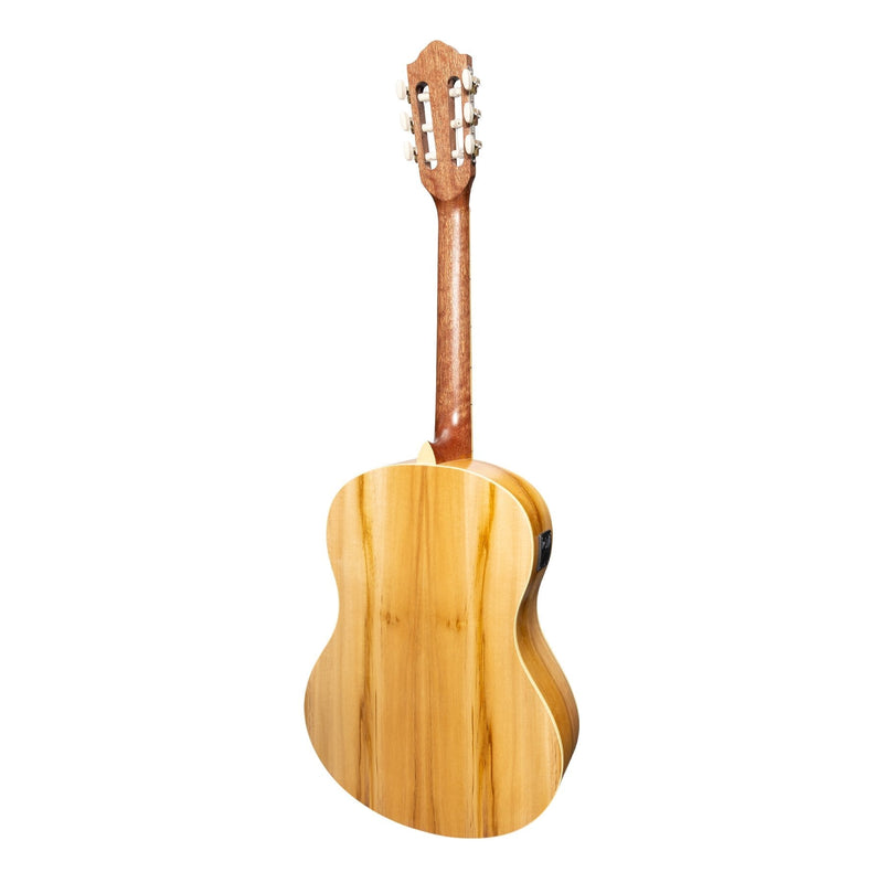 -Martinez 'Slim Jim' Full Size Student Classical Guitar Pack with Built In Tuner (Jati-Teakwood)-Living Music