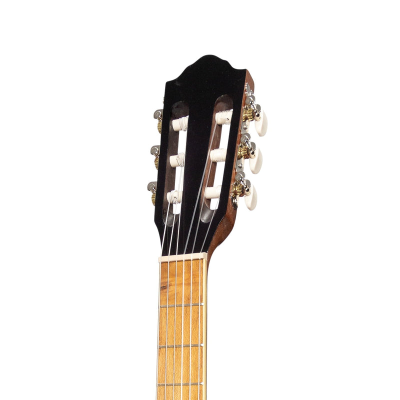 -Martinez 'Slim Jim' Full Size Student Classical Guitar Pack with Built In Tuner (Jati-Teakwood)-Living Music