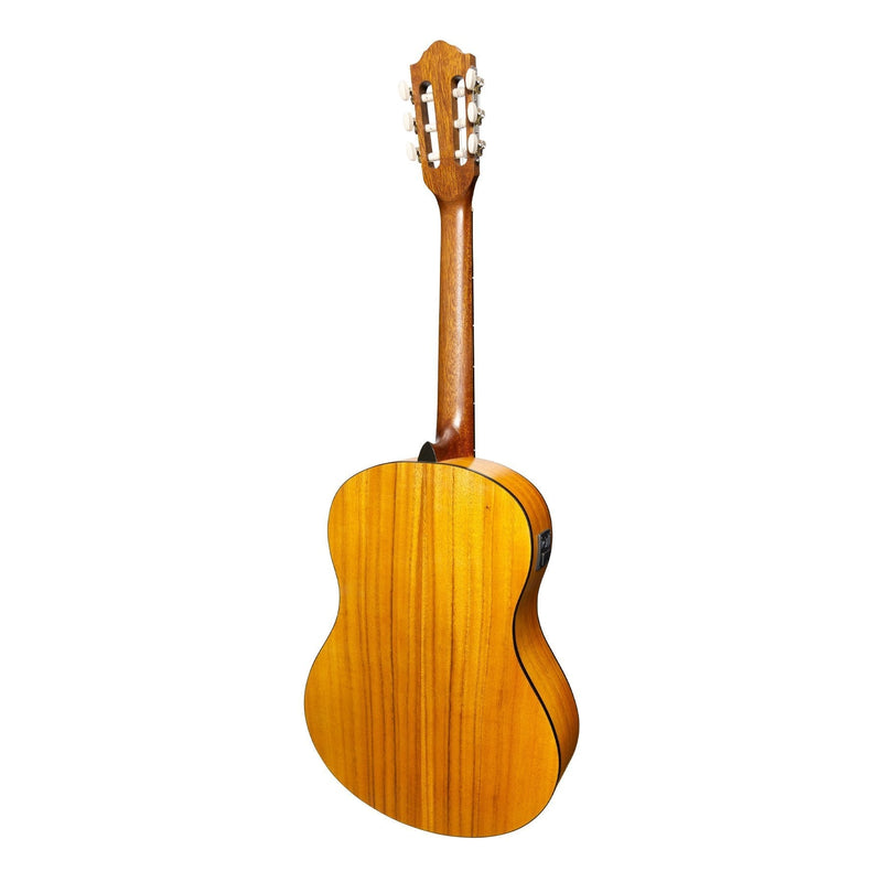 -Martinez 'Slim Jim' Full Size Student Classical Guitar Pack with Built In Tuner (Koa)-Living Music