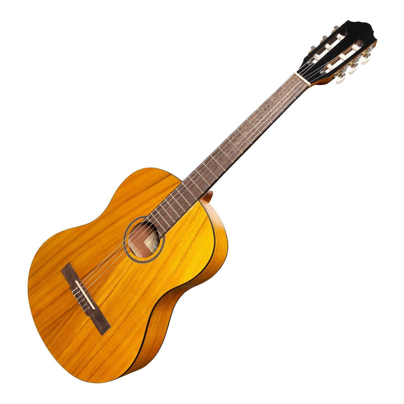 -Martinez 'Slim Jim' Full Size Student Classical Guitar Pack with Built In Tuner (Koa)-Living Music