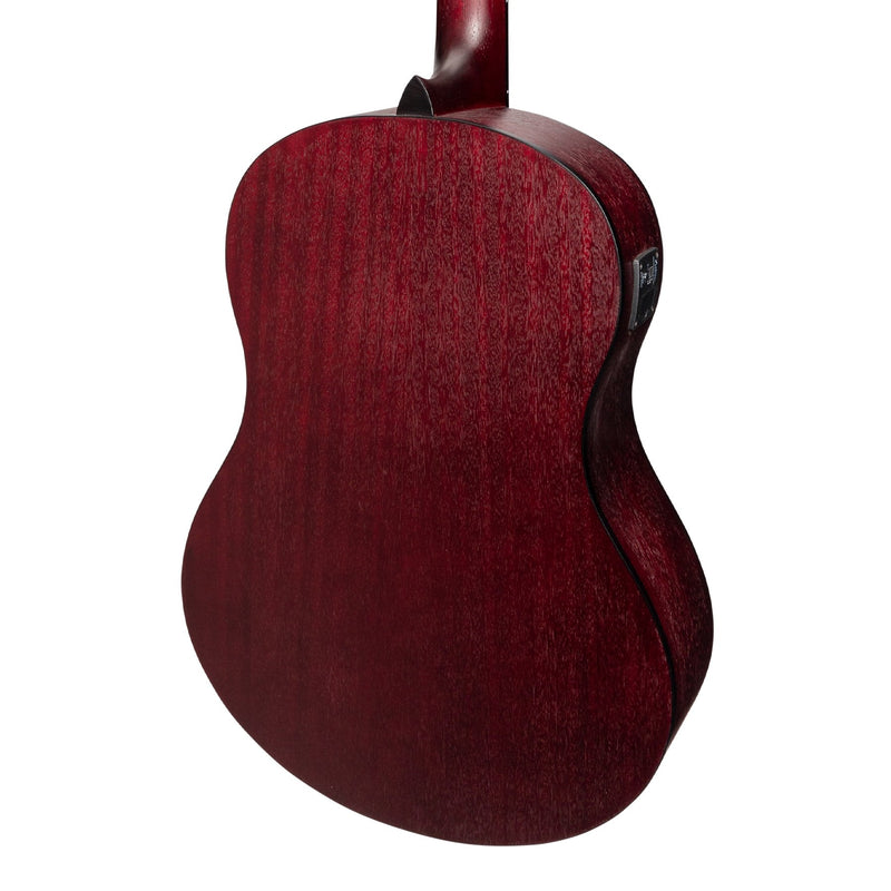 -Martinez 'Slim Jim' Full Size Student Classical Guitar Pack with Built In Tuner (Red)-Living Music