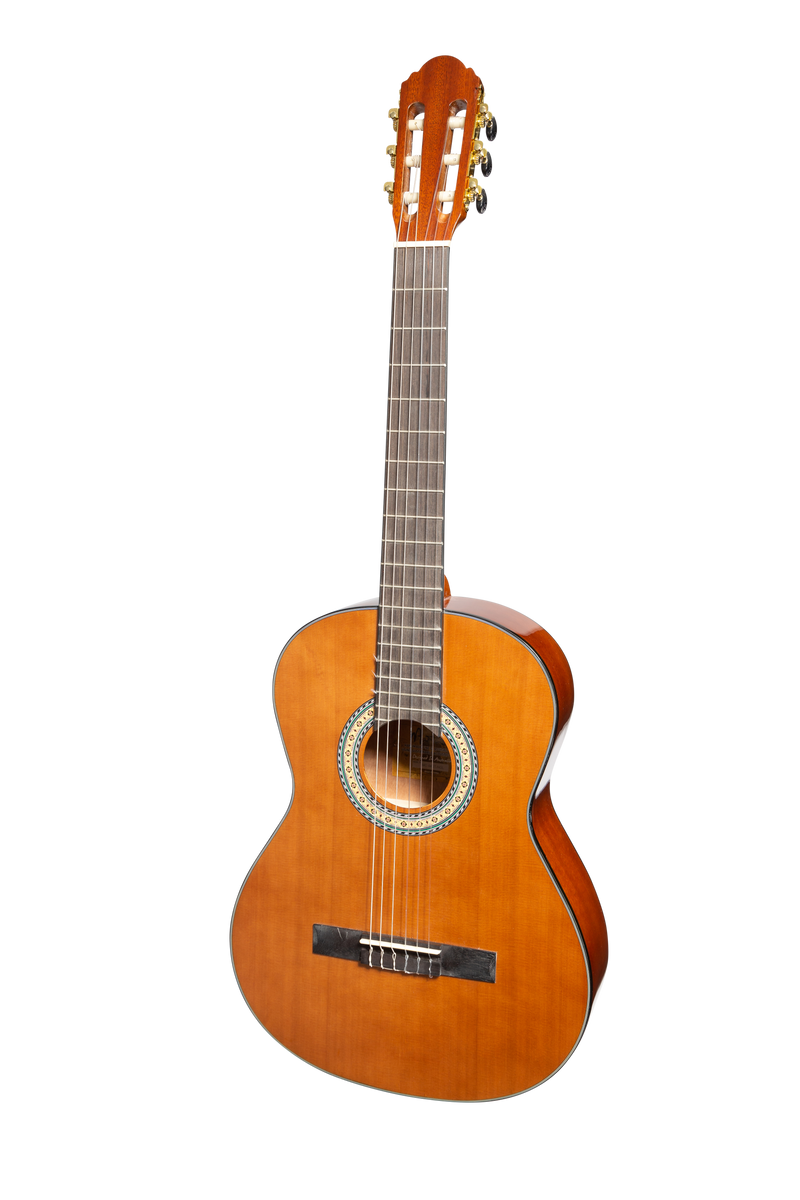 MP-SJ34GT-NGL-Martinez 'Slim Jim' G-Series 3/4 Size Student Classical Guitar Pack with Built In Tuner (Natural-Gloss)-Living Music