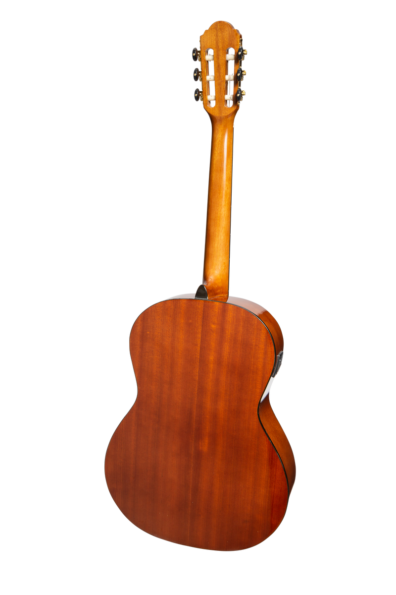 -Martinez 'Slim Jim' G-Series Full Size Classical Guitar with Built-in Tuner (Natural-Gloss)-Living Music