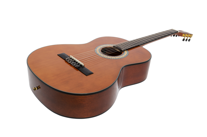 -Martinez 'Slim Jim' G-Series Full Size Classical Guitar with Built-in Tuner (Natural-Gloss)-Living Music